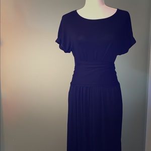 Black cotton wrap dress
